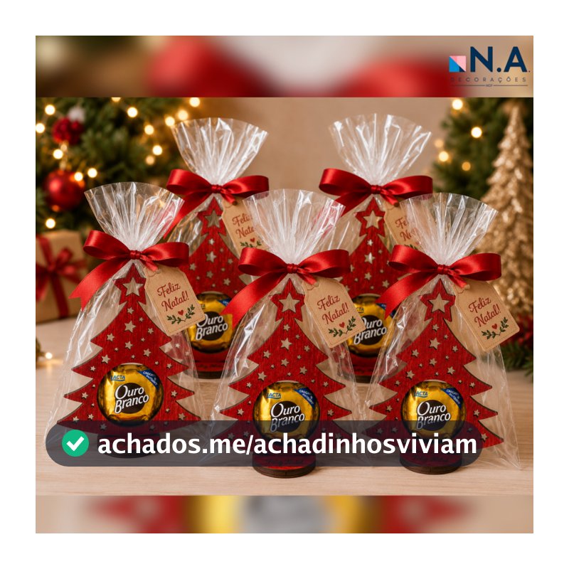 Kit 50/25/10 Porta Bombom Árvore de Natal – Lembrancinha para Clientes, Funcionários e Amigos