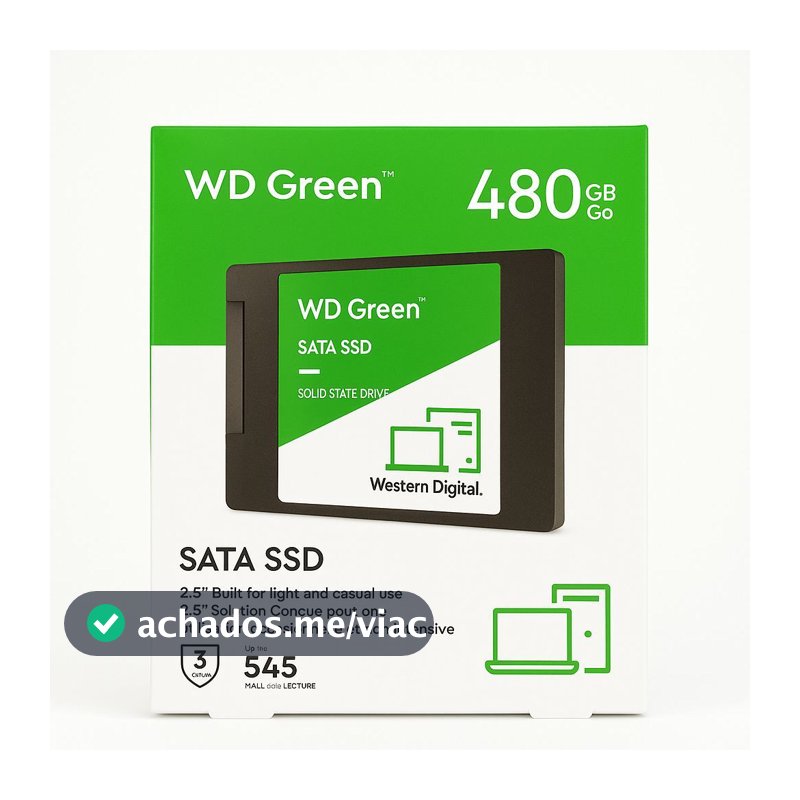 SSD WD Green 480GB INTERNO WESTERN DIGITAL SATA3 WD GREEN WDS480G3G0A 480GB VERDE