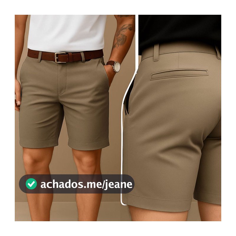 Bermuda Masculina Sarja Esporte Fino Alfaiataria Premium