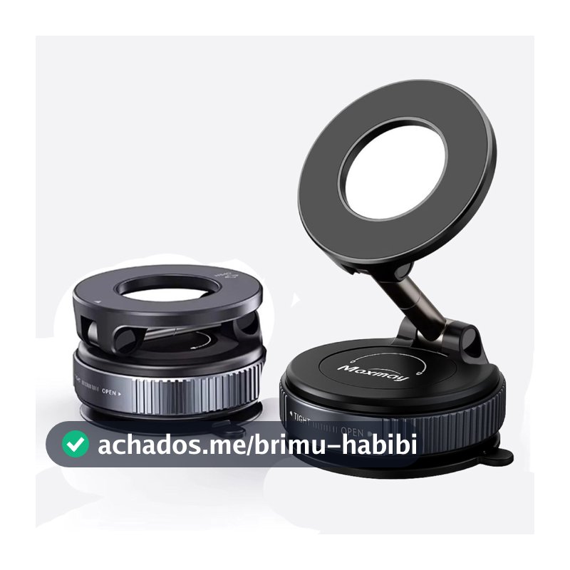 Suporte Magnético Maxmay Para Celular Universal C/ Ventosa Multiuso Mesa Carro