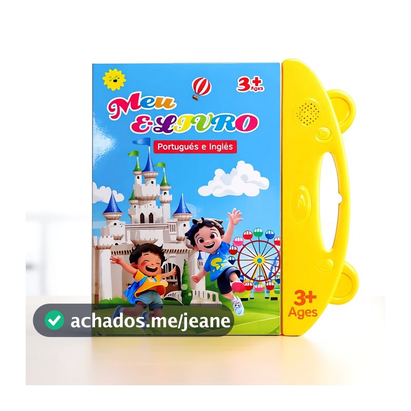 Livro Infantil Bilíngue Português Inglês Livro Interativo com Som Toque Inteligente Educativo Aprendizagem Crianças