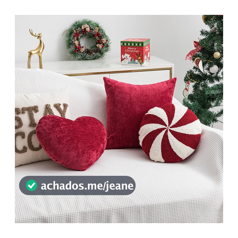 Almofada De Natal Almofadas Ano Novo Decoração Vermelha De Quarto Cabeceira