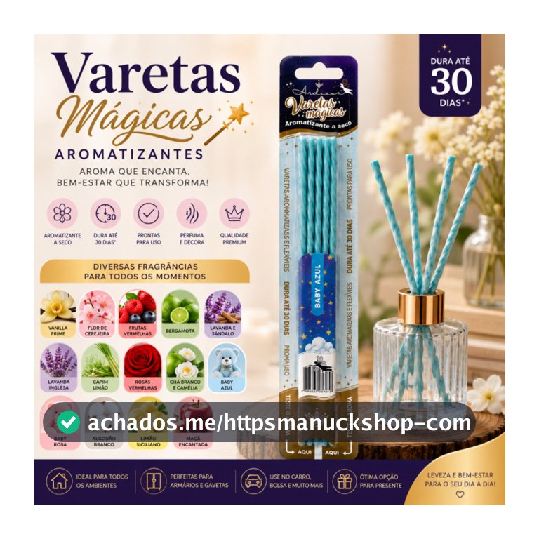 Varetas Mágicas Aromatizantes A Seco Para Carro Armário Guarda Roupa Bolsa E Ambiente