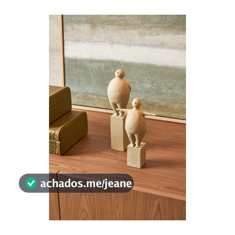 KIT 02 ESCULTURA PESSOA EM POLIRRESINA MART 21336 e 21337