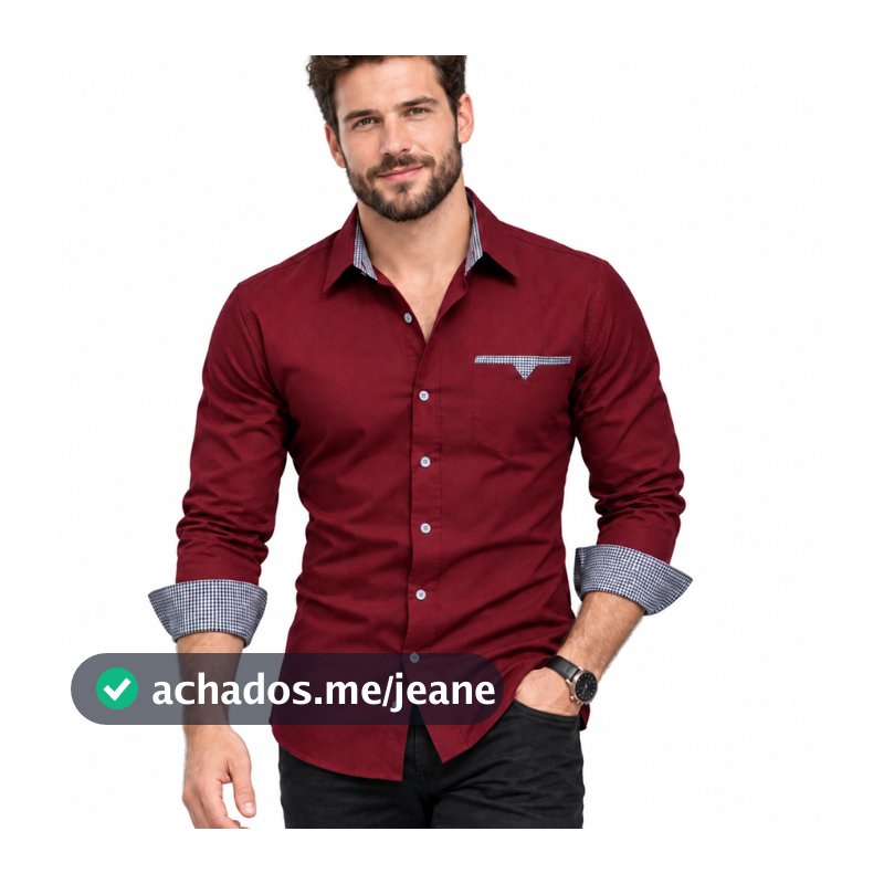 Camisa Social Masculina Manga Longa Slim Fit Camisa Para o Natal