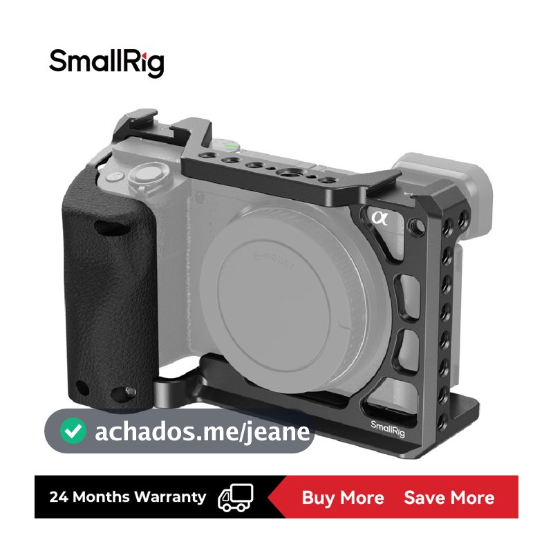 Gaiola SmallRig Com Alça De Silicone Para Câmera Sony A6100/A6300/A6400 # 3164B