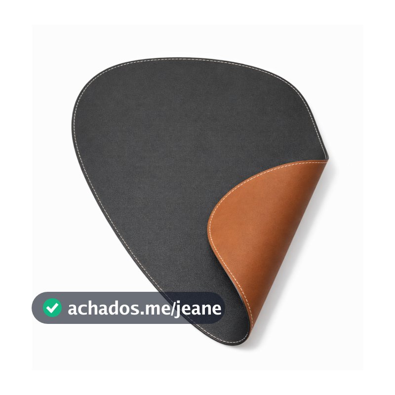 Kit 6 Jogo Americano Sousplat Couro Costurado Dupla Face Decoração Mesa Posta + Porta Copos