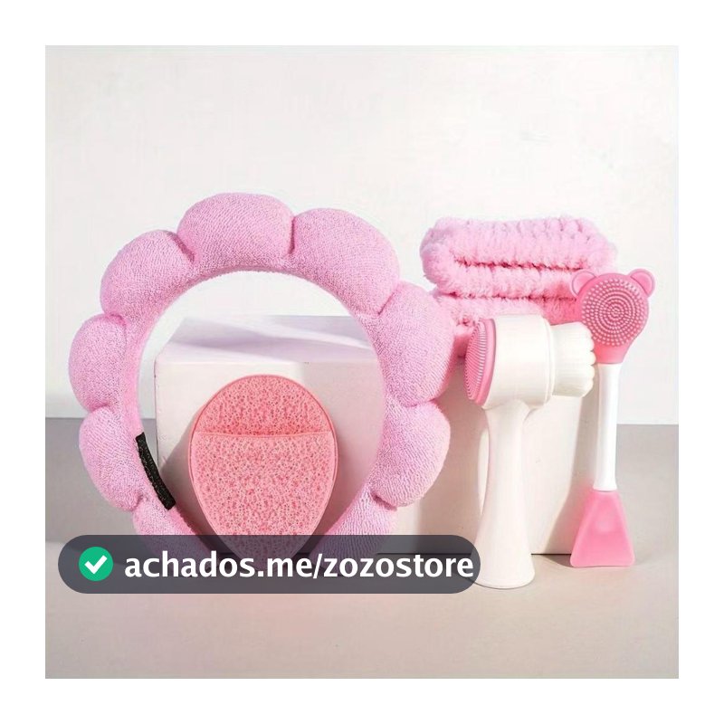 Kit Spa Facial 6 Peças Skincare Completo Limpeza e Massagem Relaxante Limpeza de Skincare Essencial