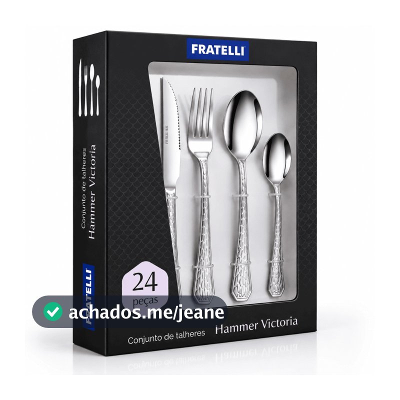 Faqueiro 24 Peças Aço Inox Fratelli Hammer Victoria Premium Mesa Posta Jogo Jantar