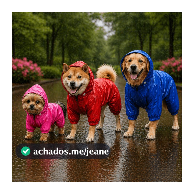 Capa Chuva Pet Impermeável passeio Cachorro Grande Médio Pequeno Porte golden yorkshire shitzu pug