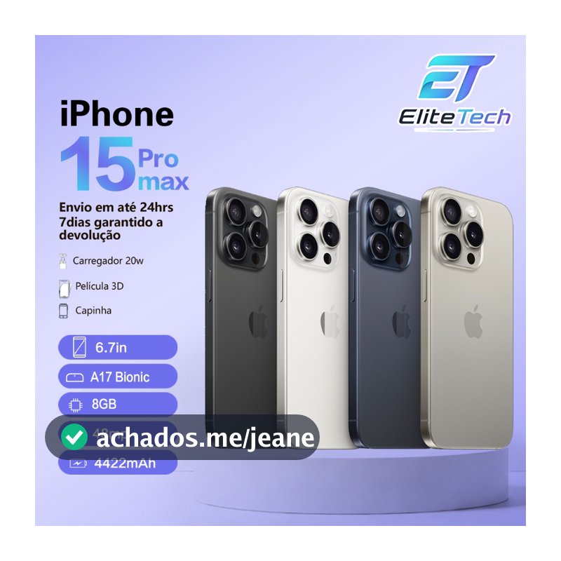 Celular iPhone 15 Pro e Pro Max 128gb e 256gb 5g ORIGINAL + NF Produto de exibição