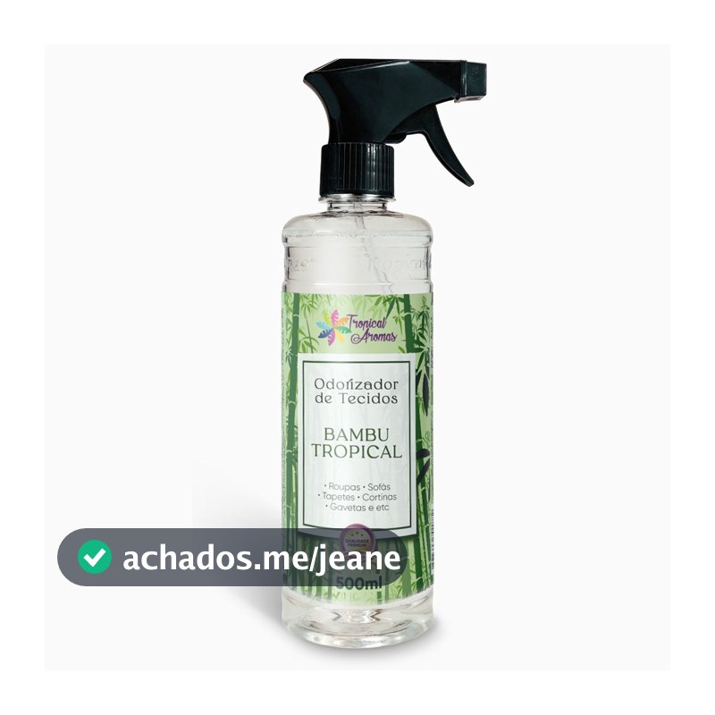 Spray Perfumado Odorizador de Tecidos Bambu 500ml Tropical Aromas