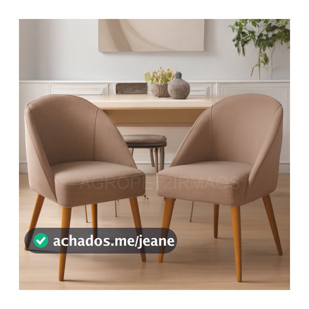 kit 2 Cadeira de Jantar Lua Decorativa Poltrona Lua Sala de Estar Salão Quarto Estética Recepção