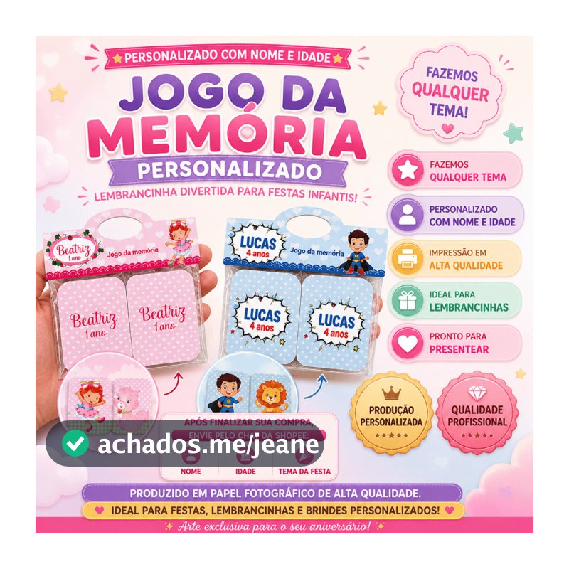 jogo da memória personalizado, lembrancinha personalizada, lembrancinha infantil, lembrancinha de aniversário