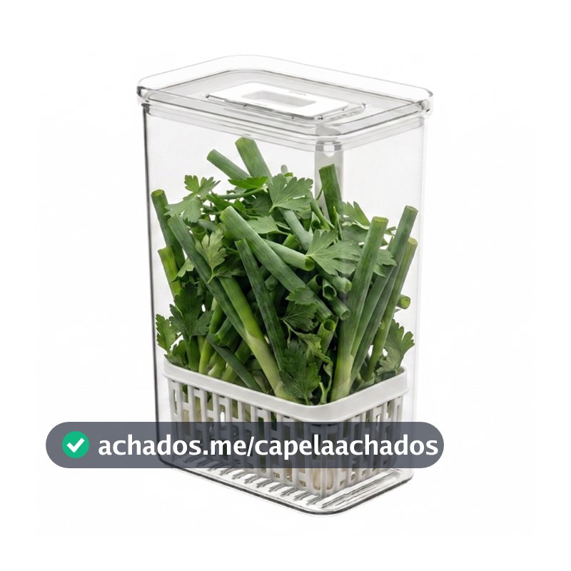 Organizador para Temperos Frescos 2,3L, Cor Cristal, linha Dry Coza