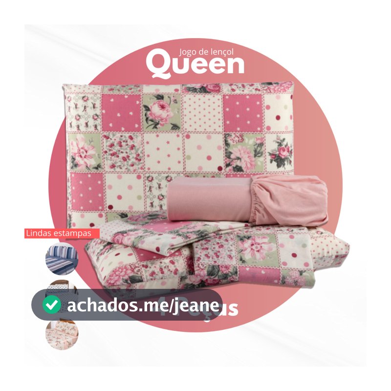 Jogo de Lençol Casal Queen Microfibra  - 4 Peças Estampado - Estampas Sortidas