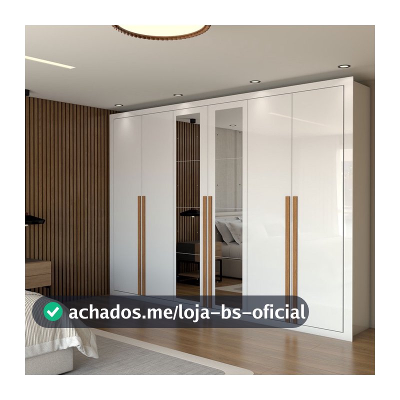 Guarda-Roupa Casal Saint 6 Portas 6 Gavetas com Espelho - Panorama Móveis