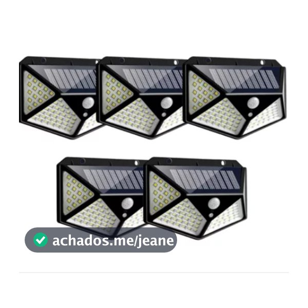 kit 2/3/5  Luminária Solar 100 Led Solar Light With Sensor For Outdoor Garden Waterproof Solar Led Light Lamp
