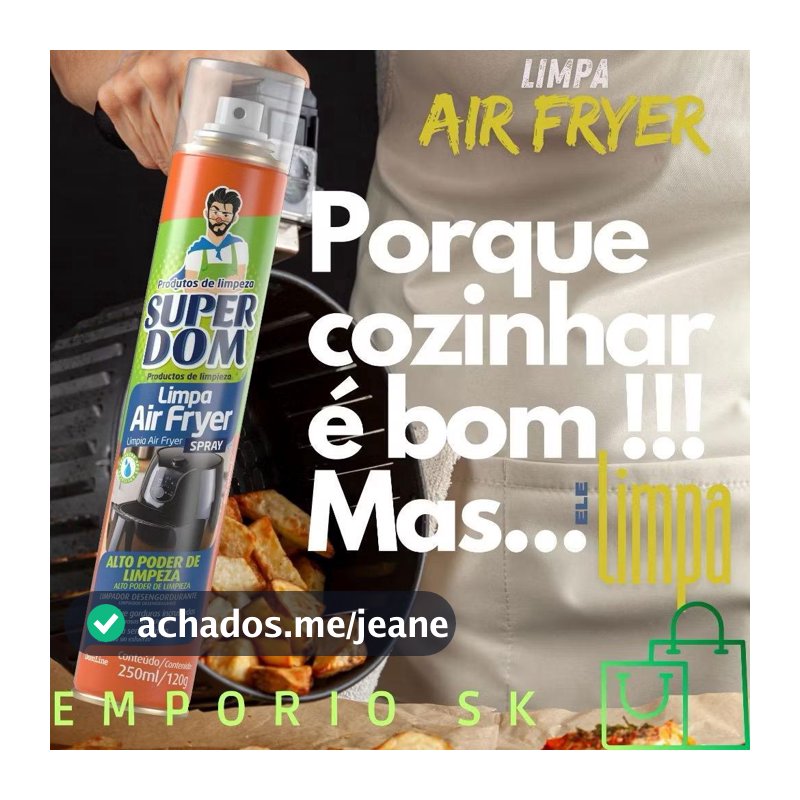 Spray Limpa Air Fryer Alto Poder De Limpeza, Dissolve A Gordura Limpeza Sem Esforço 250ml 1, 2 ou 3