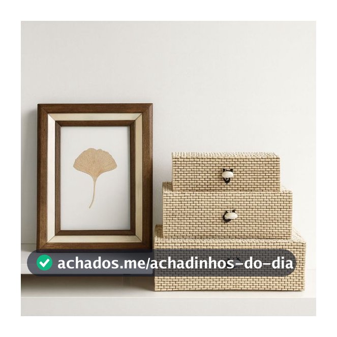 Kit 3 Caixas Bau Decoração Organizador Boho Chic P M G Bambu