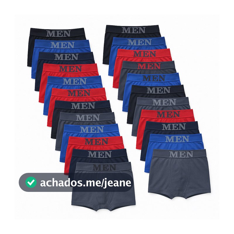 Kit 10 ou 24 Cuecas Boxer Masculina de Microfibra Cueca MEN de Microfibra Confortável Cueca Box