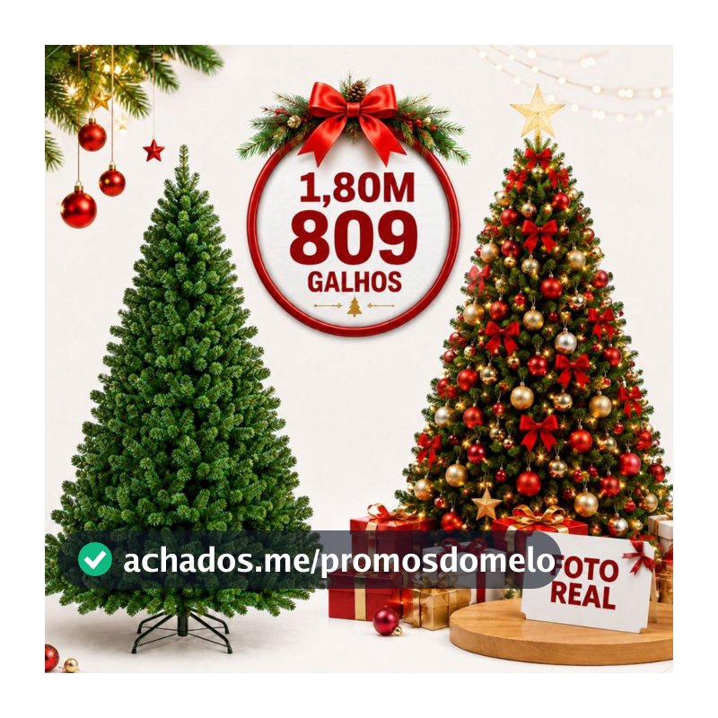 Árvore De Natal Pinheiro 1.80m 2.10m 2.40m 3.00m Super Cheia Premium Luxo Galhos Cheios Verde