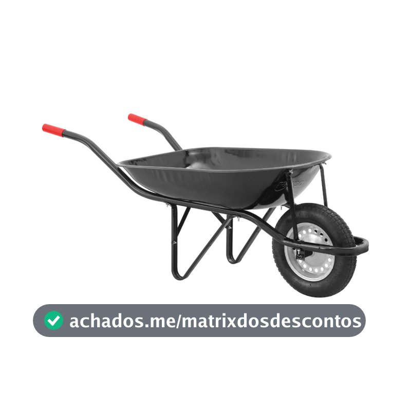 Carrinho de Mão com Pneu e Câmara Caçamba Redonda NOVE54 Oferta