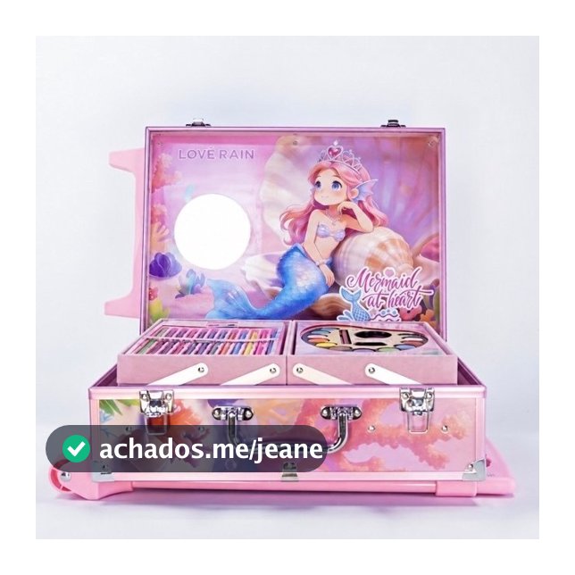 Maleta de Maquiagem Completa Mermaid Mundo das Sereias Lové Rain