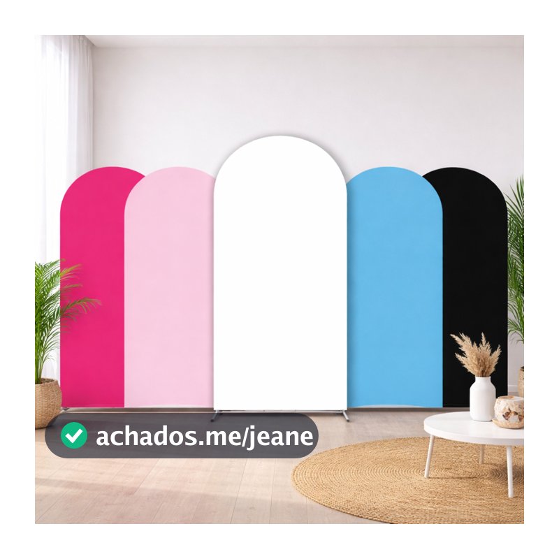 Capa Painel Romano Retangular 1x2m Tecido Helanca Veste Facil Com Elastico Decoracao Festa Eventos Varias Cores Premium