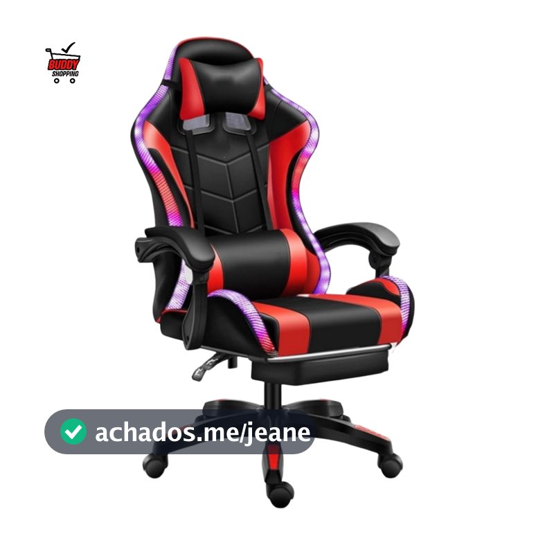 CADEIRA GAMER RGB | Ergonômica Ajustável Reclinável Escritório Casa