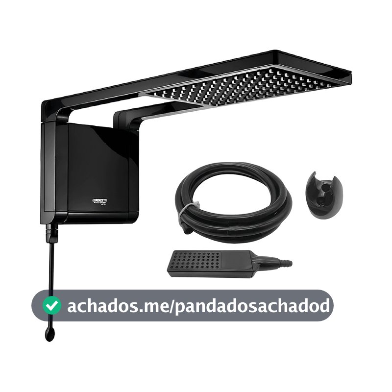 Chuveiro Elétrico De Parede Lorenzetti Acqua Ultra Storm Preto 220V ou 127V