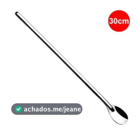 Colher Bailarina Aço Inox 20cm e 30cm – Ideal para Drinks Sucos Coquetéis e Copos Altos