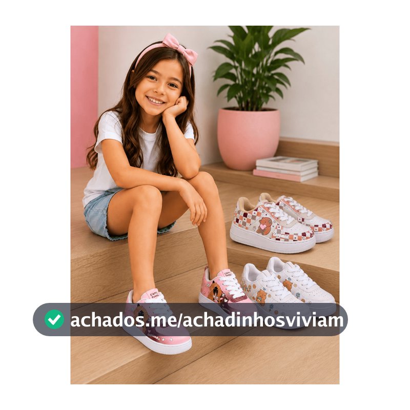 Tenis Infantil Meninas Confortavel Solado Costurado 26 ao 33