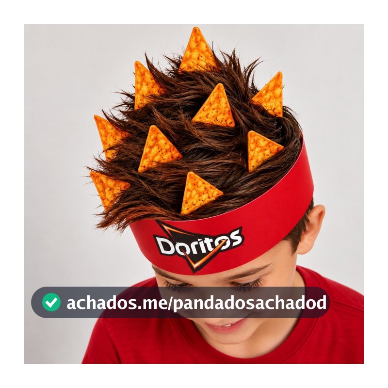 Cabelo Maluco DORITOS  - Tiara fantasia para criança - Festa Escolar - Festas
