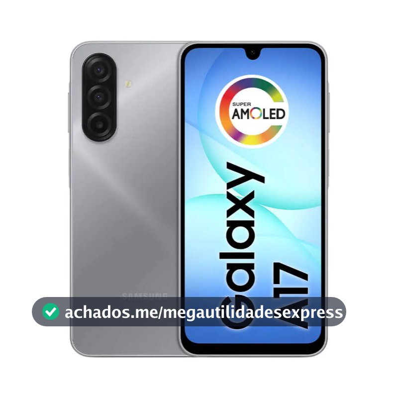Smartphone Samsung Galaxy A17 4G 4GB RAM 128GB RAM NFC Tela 6,7" Super AMOLED Câmera 50MP Cinza