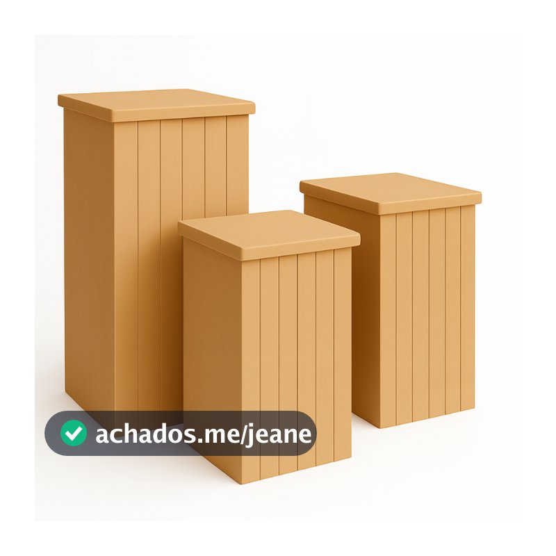 Kit Trio Mesa Fake MDF para Decoração de Festa Conjunto Desmontável e Prático