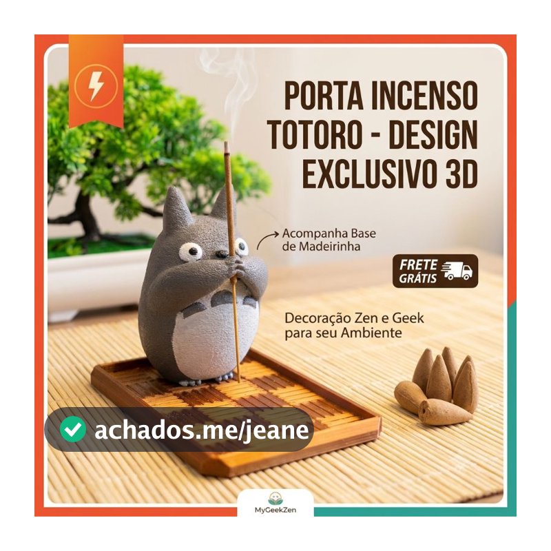Incensário Totoro 3D - Incensário Decorativo Zen Studio Ghibli