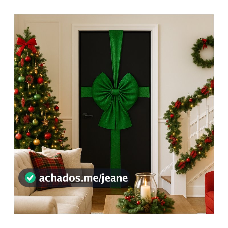 Laço Grande Que Envolve Para Porta De Entreda Natalino Natal Enfeite Decorativo Decoração