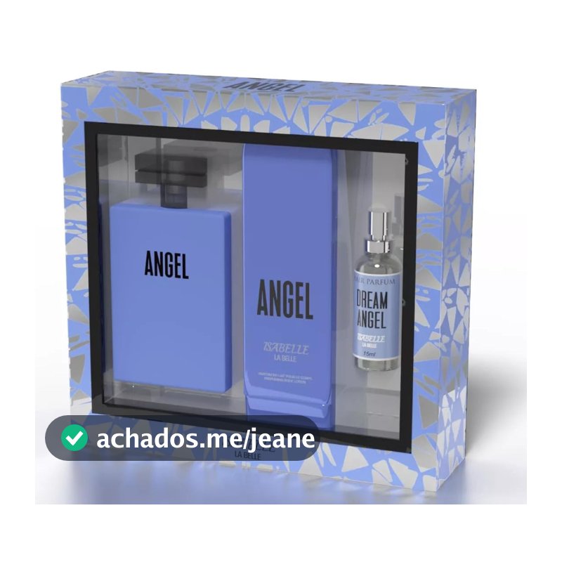 Kit Angel Isabelle La Belle Perfume Hidratante Corporal E Perfume Para Cabelo Dream Angel 15ml Combo 3 Itens Original