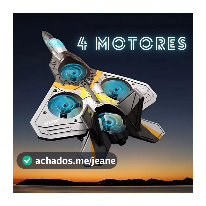 Avião Drone Combat Aircraft Controle Remoto 2.4ghz 4 Motores
