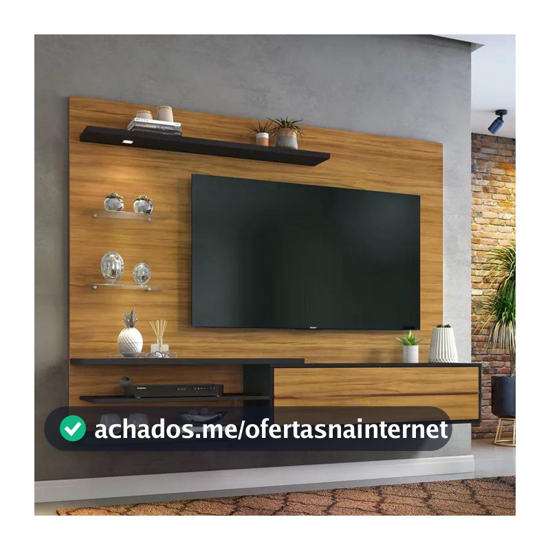 Painel para Tv até 60 Polegadas Off White e Freijó NT1115 Notável Móveis