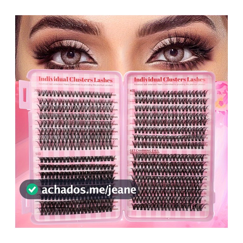 Extensões De Cílios D-Curl 640 Unidades : 9-18 Mm , 30D-80D Clusters À Prova D'água 3D Fofos Naturais Para Estilos De Ol