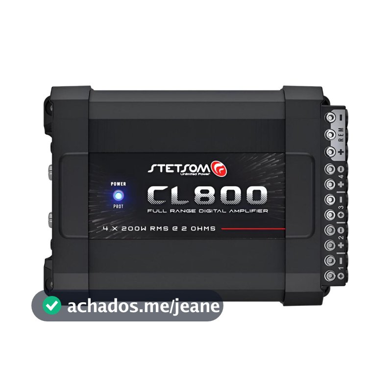 Módulo Stetsom CL800 4 Canais 400W RMS Full Range 2 Ohms