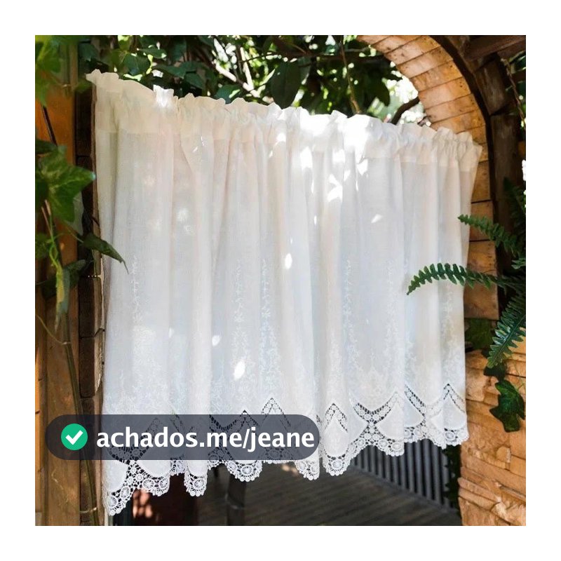 Cortinas 100% algodão, cortinas curtas, laço recortado, sala de estar, cortinas de porta da cozinha