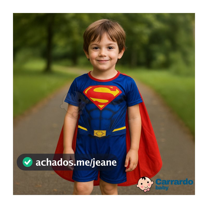 Fantasia Infantil Menino Super Heróis Barata SuperMan Temática Masculina Achadinhos Criança