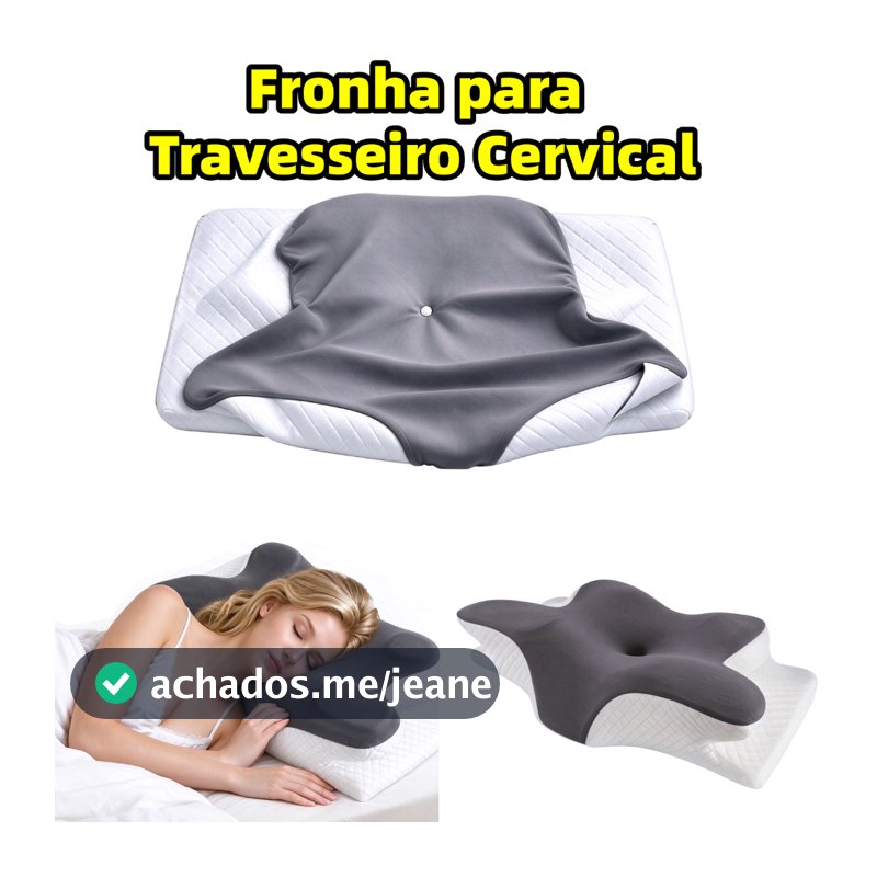 Fronha para Travesseiro Cervical em Forma de Borboleta (Só a Fronha) - Capa de Travesseiro - Tecido Respirável