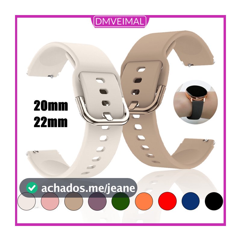 20mm 22mm Pulseira De Silicone Para Smartwatch Amazfit Bip 6 Bip 5 Pro/GTR MINI/GTS 5/Samsung Galaxy Watch