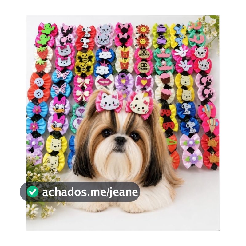 Laços pet cetim 4cm ( pacote com 50 unidades) 25 pares mesclado
