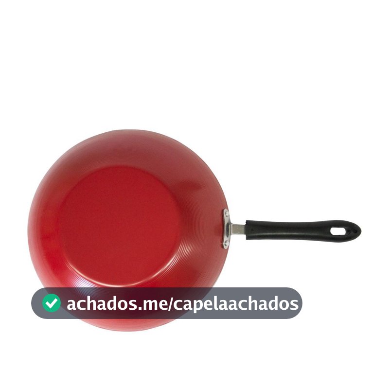 Frigideira Wok 30cm Antiaderente Cazza Vermelha