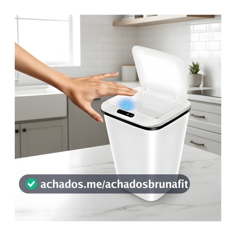 Lixeira Inteligente Com Sensor Automática Banheiro Lixeira Automática De 16 Litros Com Sensor Balde Lixo